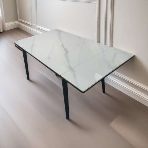 New意式伸縮sintered stone餐桌和椅Italian retractable sintered stone dining ta...