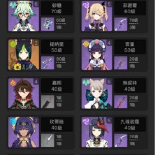 星穹鐵道70lv/原神60lv