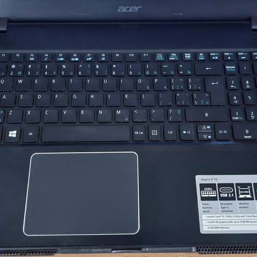 Acer Aspire E15 i5-7200u ,8GB RAM,120 SSD,500 GB HDD,15.6 HD,100% work DEAD Batt