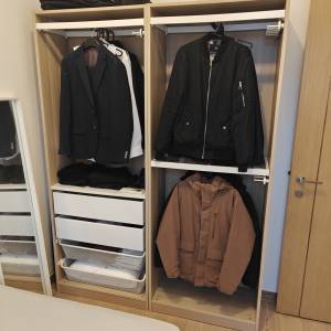 Ikea PAX 衣櫃，橡木紋