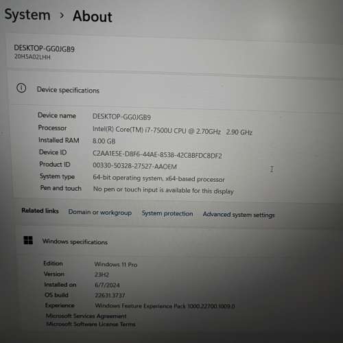 Lenovo E570 - i7 cpu，GTX 950M displaycard