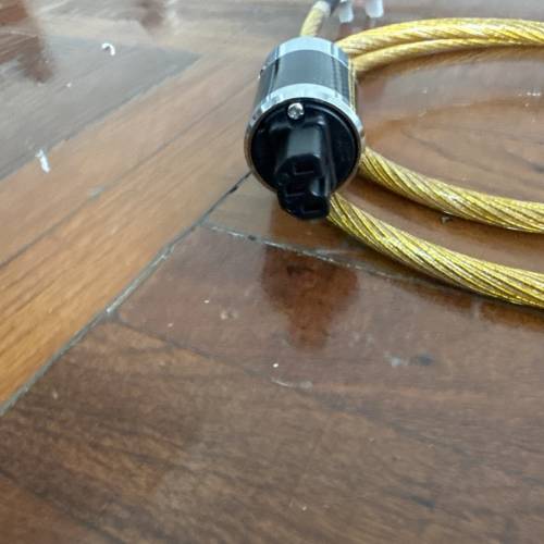 美國奧丁2 鍍金純銀電源線 （全新）DIY