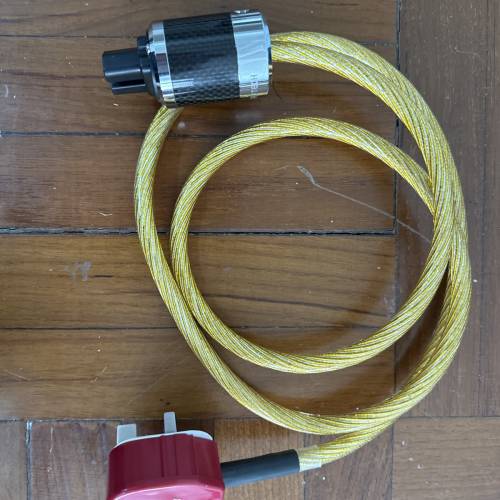 美國奧丁2 鍍金純銀電源線 （全新）DIY