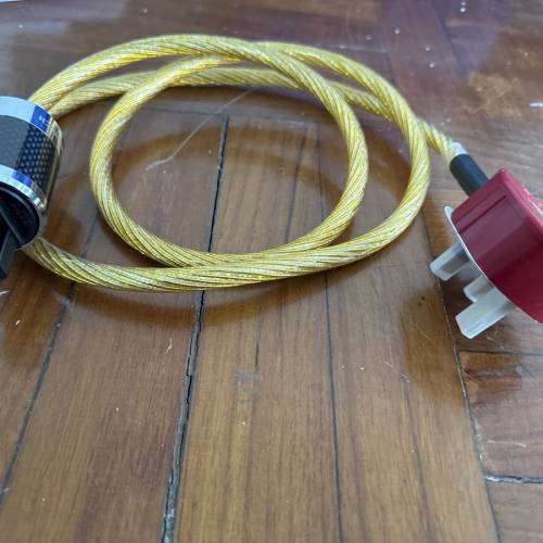 美國奧丁2 鍍金純銀電源線 （全新）DIY