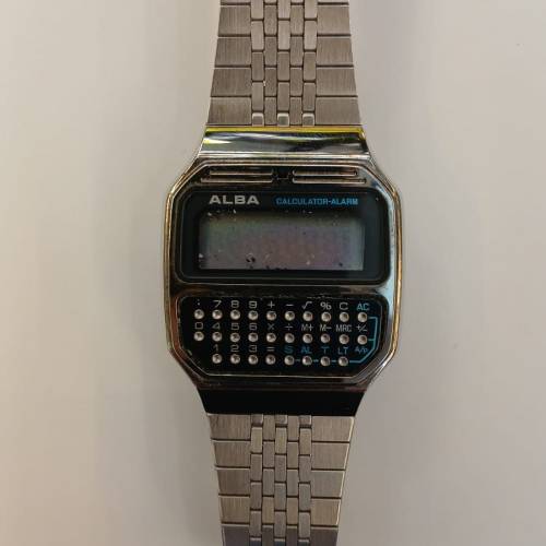 Vintage 1980 Seiko Alba V739-5000 Calculator Watch (t 需修理或作收藏品 )