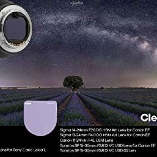 Haida Rear Lens Clear-Night Filter With Adaptor For Canon EF 8-15mm f/4L fisheye