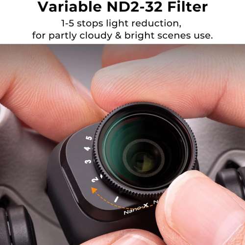 K&F Concept Variable ND2-32 (1-5 Stop) ND Filter  For DJI Mini 3 Pro 可調減光濾...