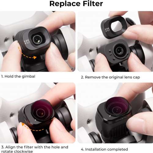 K&F Concept 3Pack ND&PL Filter Kit (ND8&PL + ND16&PL + ND32&PL)  For DJI Mini 4