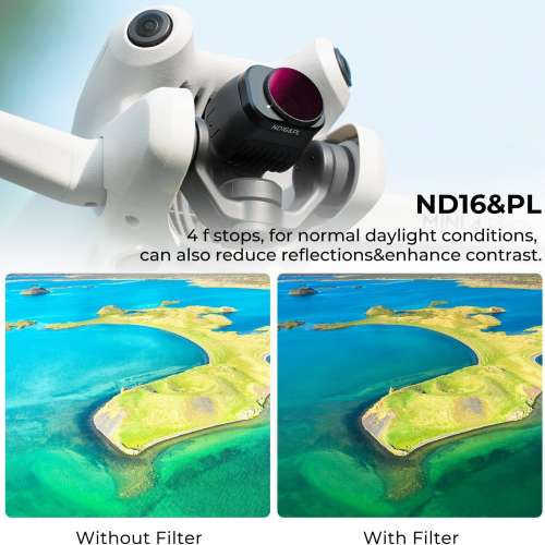 K&F Concept 3Pack ND&PL Filter Kit (ND8&PL + ND16&PL + ND32&PL)  For DJI Mini 4