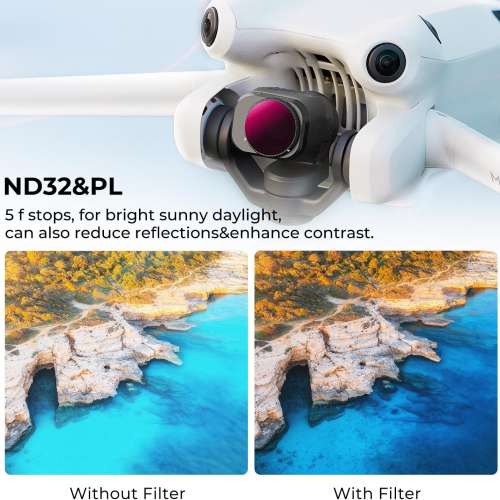 K&F Concept 3Pack ND&PL Filter Kit (ND8&PL + ND16&PL + ND32&PL)  For DJI Mini 4
