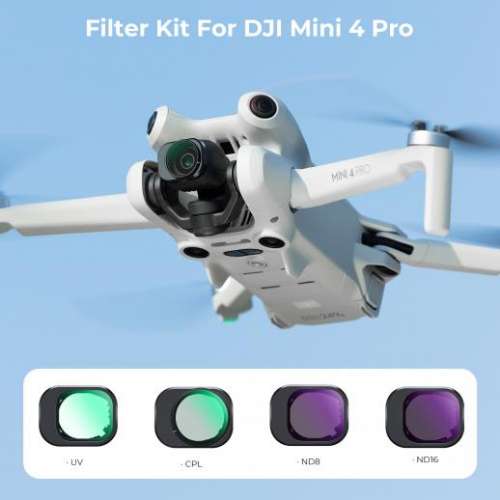K&F Concept UV, CPL, ND8 & ND16 ND Filter Set For DJI Mini 4 Pro