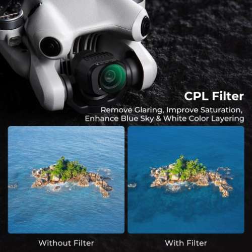 K&F Concept UV, CPL, ND8 & ND16 ND Filter Set For DJI Mini 4 Pro