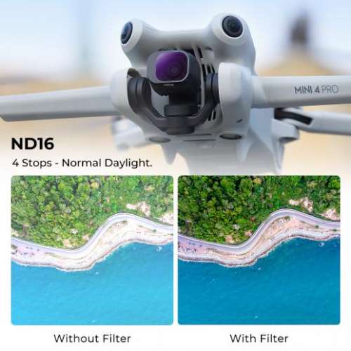 K&F Concept  4 Pack ND8, ND16, ND32, & ND64 ND Filter Set For DJI Mini 4 Pro