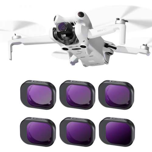 K&F Concept 6 Pack ND4 + ND8 + ND16 + ND32 + ND64 + ND1000 For DJI Mini 4 Pro