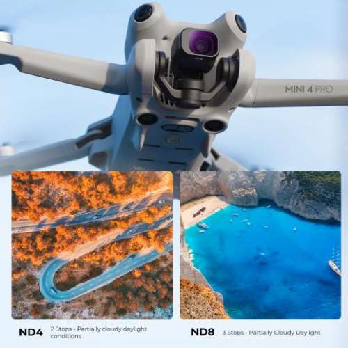 K&F Concept 6 Pack ND4 + ND8 + ND16 + ND32 + ND64 + ND1000 For DJI Mini 4 Pro