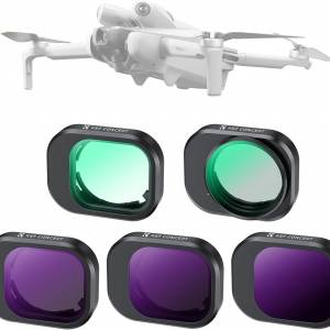 K&F Concept 5 Pack UV, CPL, ND16, ND64 And ND256 Filter For DJI Mini 4 Pro 濾...