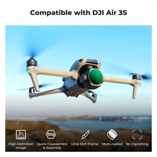 K&F Concept 3 Pack CPL, ND8 And ND16 Filter For DJI Air 3S 偏光及減光濾鏡套裝