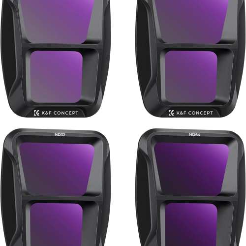 K&F Concept 4 Pack ND8, ND16, ND32 And ND64 ND Filter For DJI Air 3S 減光濾鏡套...