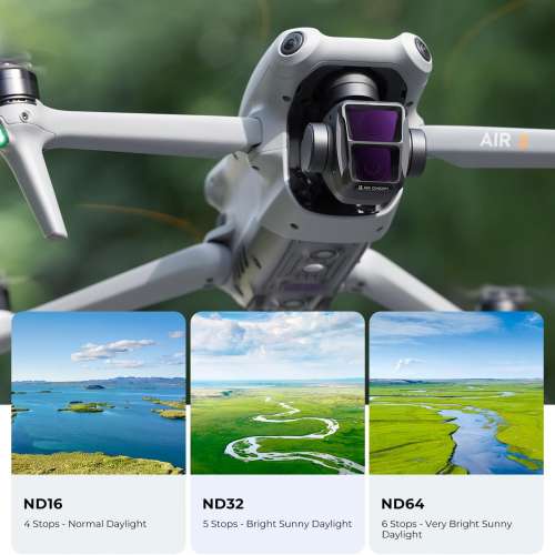 K&F Concept 4 Pack ND8, ND16, ND32 And ND64 ND Filter For DJI Air 3S 減光濾鏡套...
