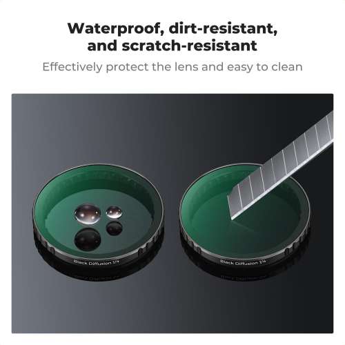K&F Concept Black Diffusion 1/4 Filter For DJI Osmo Action 3 / 4 / 5 Pro 黑柔...