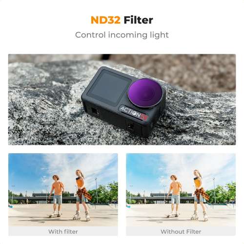K&F Concept ND32 (5 Stop) Filter For DJI Osmo Action 3 / 4 / 5 Pro 減光濾鏡