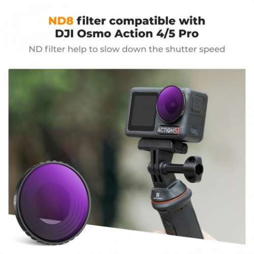 K&F Concept Snap On ND8 (3 Stop) Filter For DJI Osmo Action 3 / 4 / 5 Pro 減光...