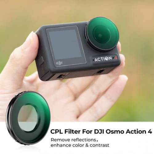 K&F Concept Snap On CPL Filter For DJI Osmo Action 3 / 4 / 5 Pro 偏光濾鏡