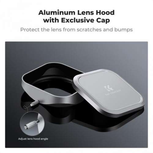 K&F Concept Silver Square Metal Lens Hood For Fujifilm X100 Series