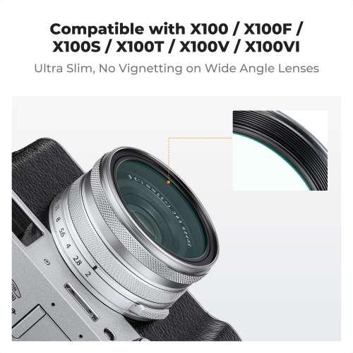 K&F Concept MC UV Filter For FUJIFILM X100 Series Cameras (Silver Frame) 保護濾...