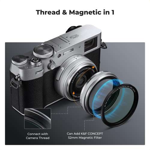 K&F Concept MC UV Filter For FUJIFILM X100 Series Cameras (Silver Frame) 保護濾...