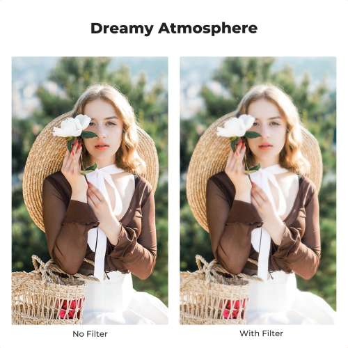 K&F Concept Black Mist Diffusion 1/4 Filter For Fujifilm X100 Series Black Frame