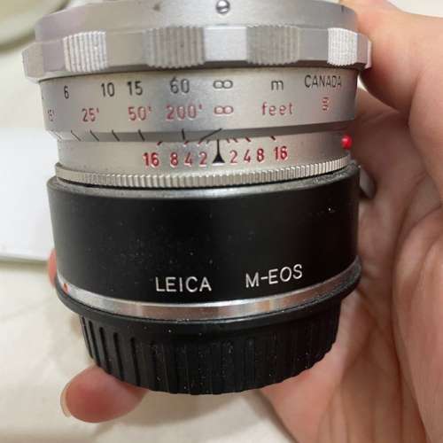 Leica M 90mm F2 focusing ring with adaptor EOS