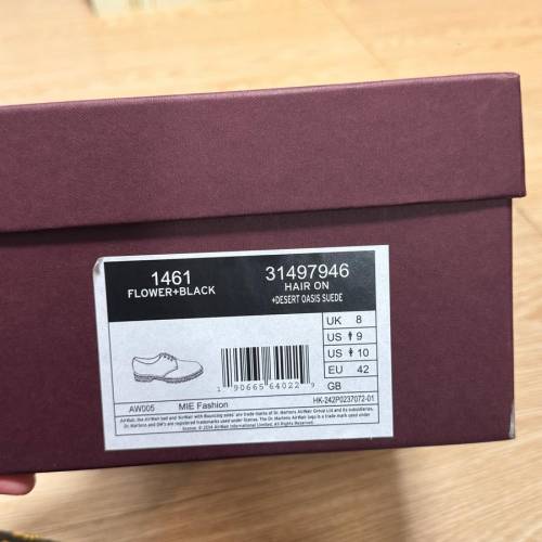 Dr martens 1461 FLOWER HAIR ON Made in England42