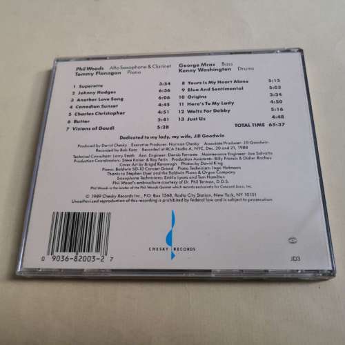 Chesky - PHIL WOODS HERE'S TO MY LADY