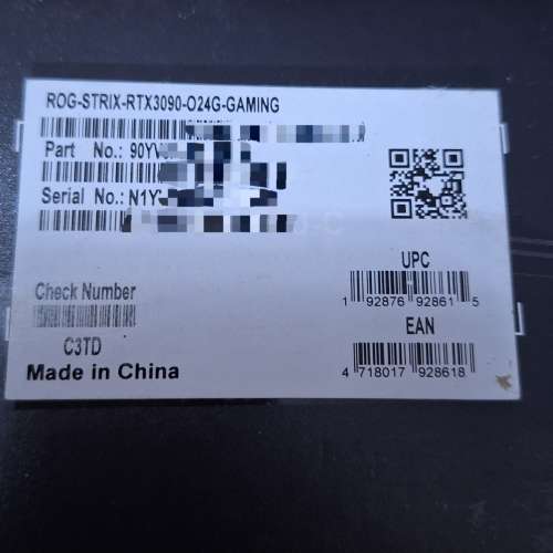 (有保養) ASUS ROG Strix GeForce RTX 3090 24GB