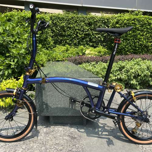 紫色 Ruhm rc 7speed C剎 M把 鉻鉬鋼 折叠車