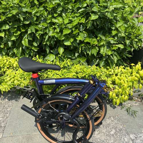 紫色 Ruhm rc 7speed C剎 M把 鉻鉬鋼 折叠車