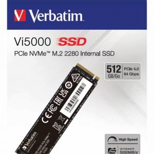 (保至2027年3月)Verbatim Vi5000 PCIe Gen 4 NVMe M.2 SSD 512GB