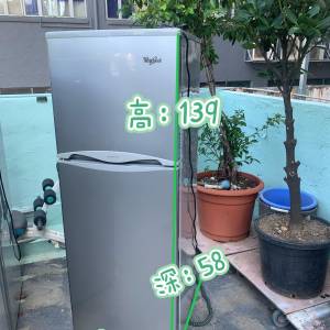 雪櫃 (雙門惠而浦)WF175/8 (可左/右門鉸) 二手電器 清倉大減價 最新款 香港二手 洗...