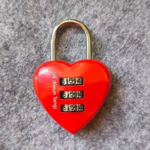 全新 心形 密碼鎖