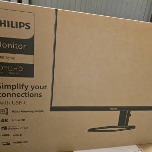 99% 新 Philips 飛利浦27吋4K UHD IPS USB-C HDR 400 顯示器  27e1n5900R