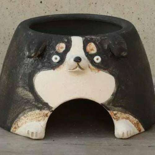 ［現貨］日本製守宮爬蟲倉鼠彩繪動物造型陶瓷加濕躲藏屋躲避屋 （伯恩山犬-M）  HK...