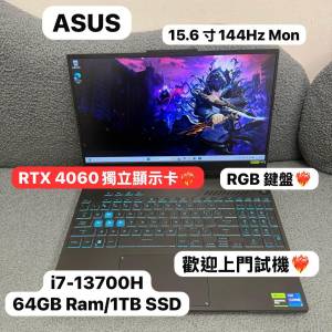 (復活節優惠❤️‍🔥RTX 4060 華碩電競機)ASUS i7-13700H/16,32,64GB Ram/128,256,...