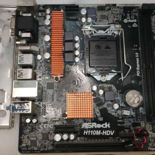 6、7代 AsRock H110M-HDV R3.0 MATX主版 (正版Window10Pro) Socket 1151