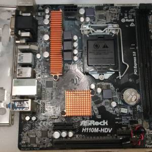 6、7代 AsRock H110M-HDV R3.0 MATX主版 (正版Window10Pro) Socket 1151