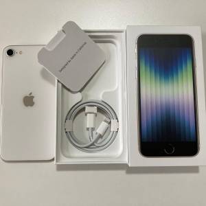 全新 iPhone se3 se 3 2022 64gb 白色 price 原裝無拆 90日保養 平行進口無鎖 What...