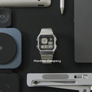 Montres Company 香港註冊公司 (32年老店) 卡西歐 CASIO 防水 不鏽鋼錶帶 A130WE-1A...