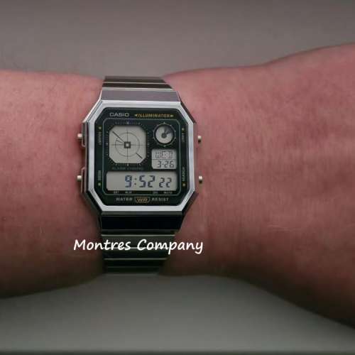 Montres Company 香港註冊公司 (32年老店) 卡西歐 CASIO 防水 不鏽鋼錶帶 A130WE-1A...
