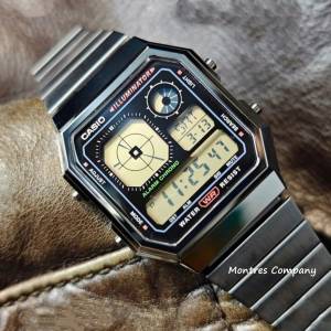Montres Company 香港註冊公司 (32年老店) 卡西歐 CASIO 防水 不鏽鋼錶帶 A130WEGG...