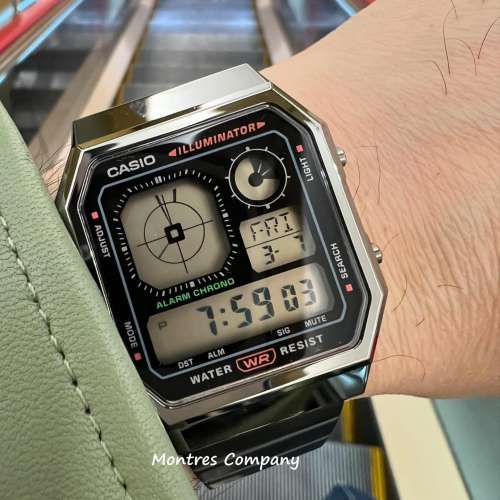 Montres Company 香港註冊公司 (32年老店) 卡西歐 CASIO 防水 不鏽鋼錶帶 A130WEGG...